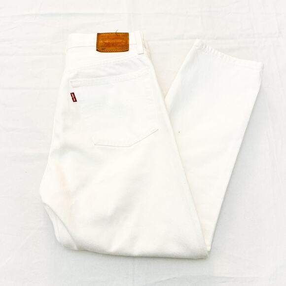 Levi's 501 Cream Denim Jeans Button Fly Size 26 x 26 - Picture 8 of 8